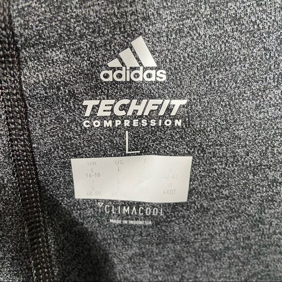 NWT Adidas TechFit Grey Compression Activewear Tights - Picture 4 of 4